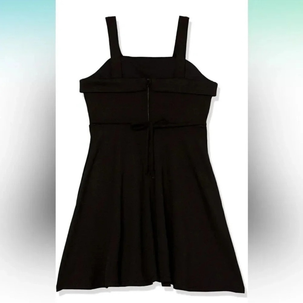 Big Girls Rhinestone Trim Tie Back Sleeveless Dress NWT - Picture 2 of 3